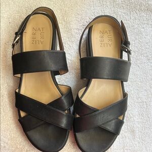 Naturalizer Black Strappy Women's Sandals
